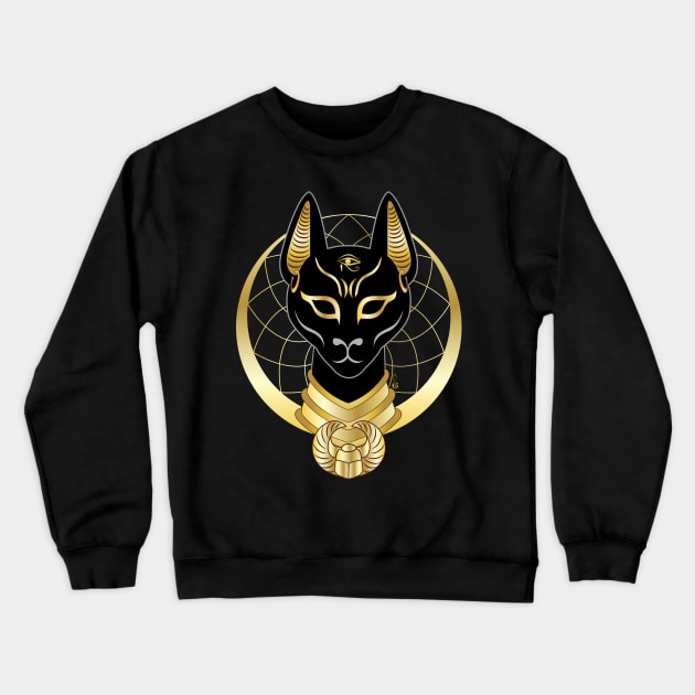 Bastet Crewneck Sweatshirt by HagalArt